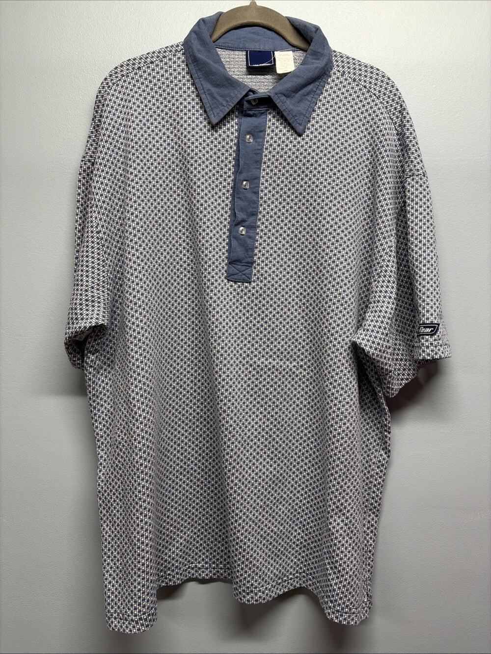 Vintage No Fear Collared T Shirt Mens 1/4 Zip Y2K 90s - Size Large - Made In USA